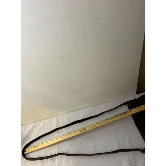 Jack Georges magnetic snap Leather shoulder bag brown India 10"x6" - Picture 8 of 10